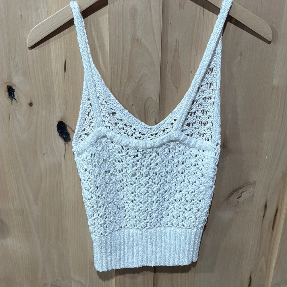 J. Crew Cream Crochet Knit Camisole